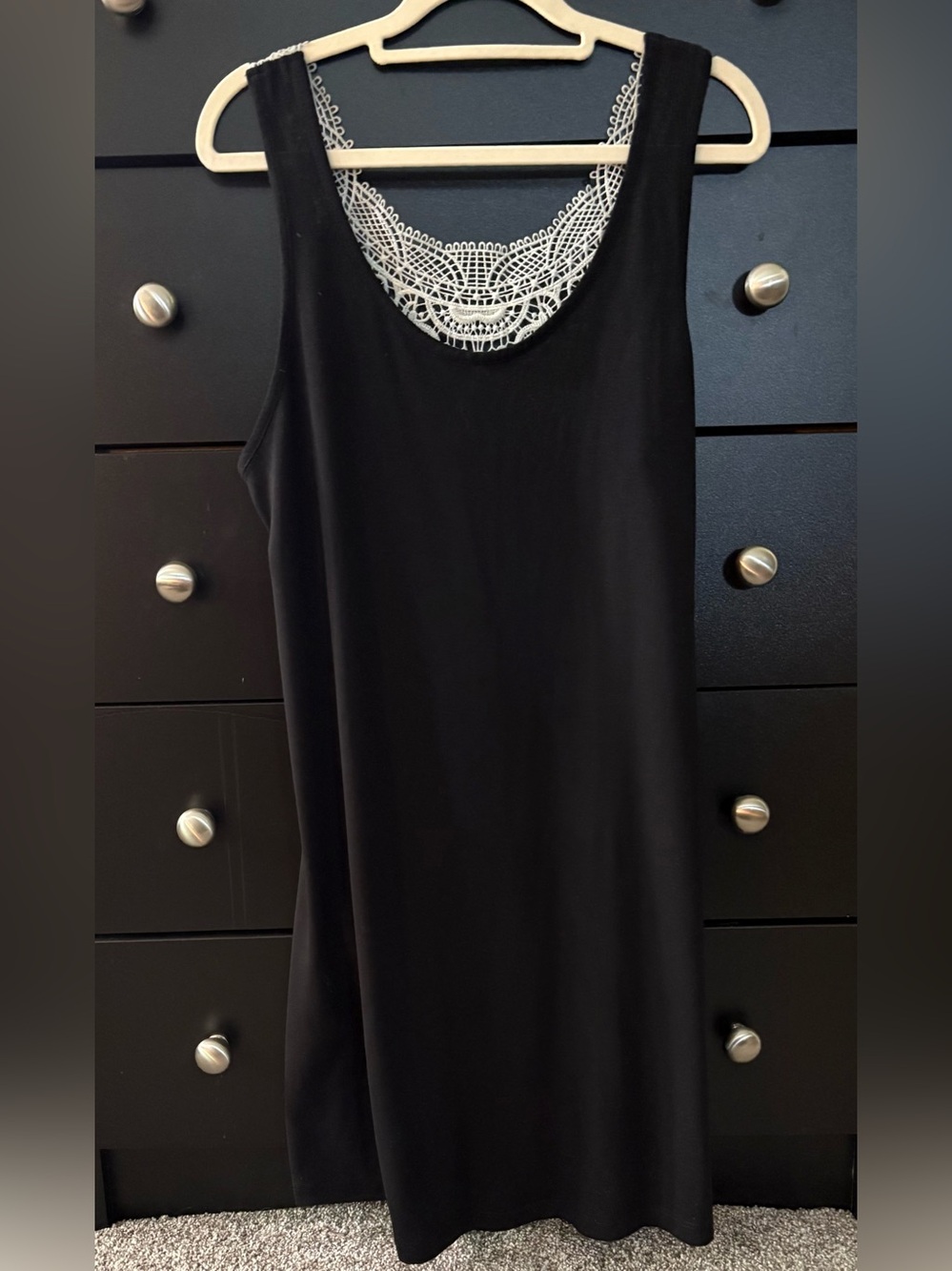 ❤️ Beautiful Sleeveless Swimsuit Coverup with Lace Panel, size XL